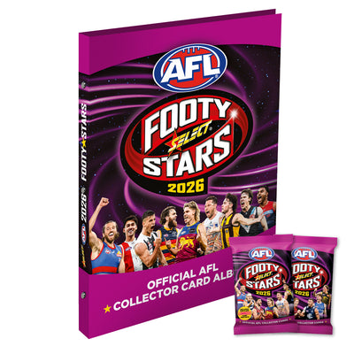 2026 AFL Footy Stars Binder Album + 2 Packs Cards