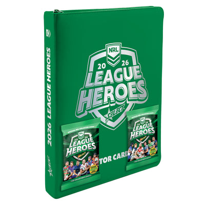 2026 NRL League Heroes Vinyl Album + 2 Packs Cards