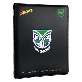 Official NRL Warriors Collector Card Album front cover