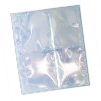 4 pocket card album pages shown with top loaders - card storage and display